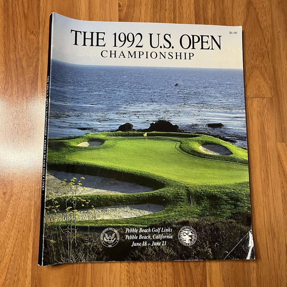 1992 US Open Championship Golf Program Pebble Beach Tom Kite