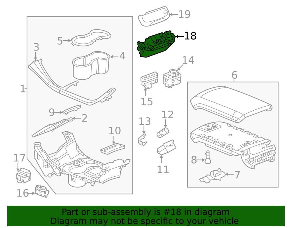 Genuine GM Electronic Transmission Shift Control Pushbutton 85118216