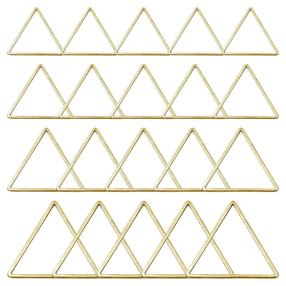 70Pcs Triangle Earring Beading Ring,4Sizes Hoops Connector Gold K