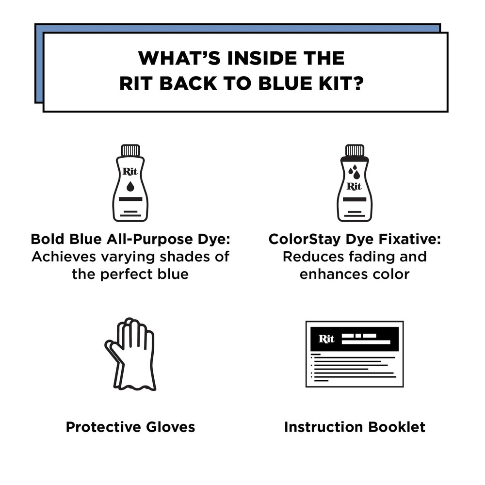 Rit Back to Blue Denim Dye Kit OSFA,