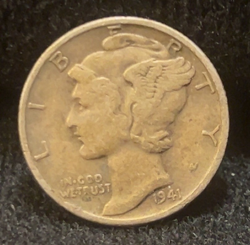1941 P Mercury Dime 90% Silver