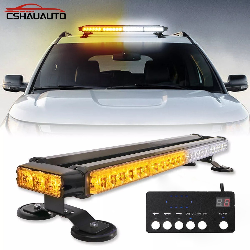 Rooftop LED Windshield Traffic Advisor Emergency Strobe Warning Hazard Light Bar