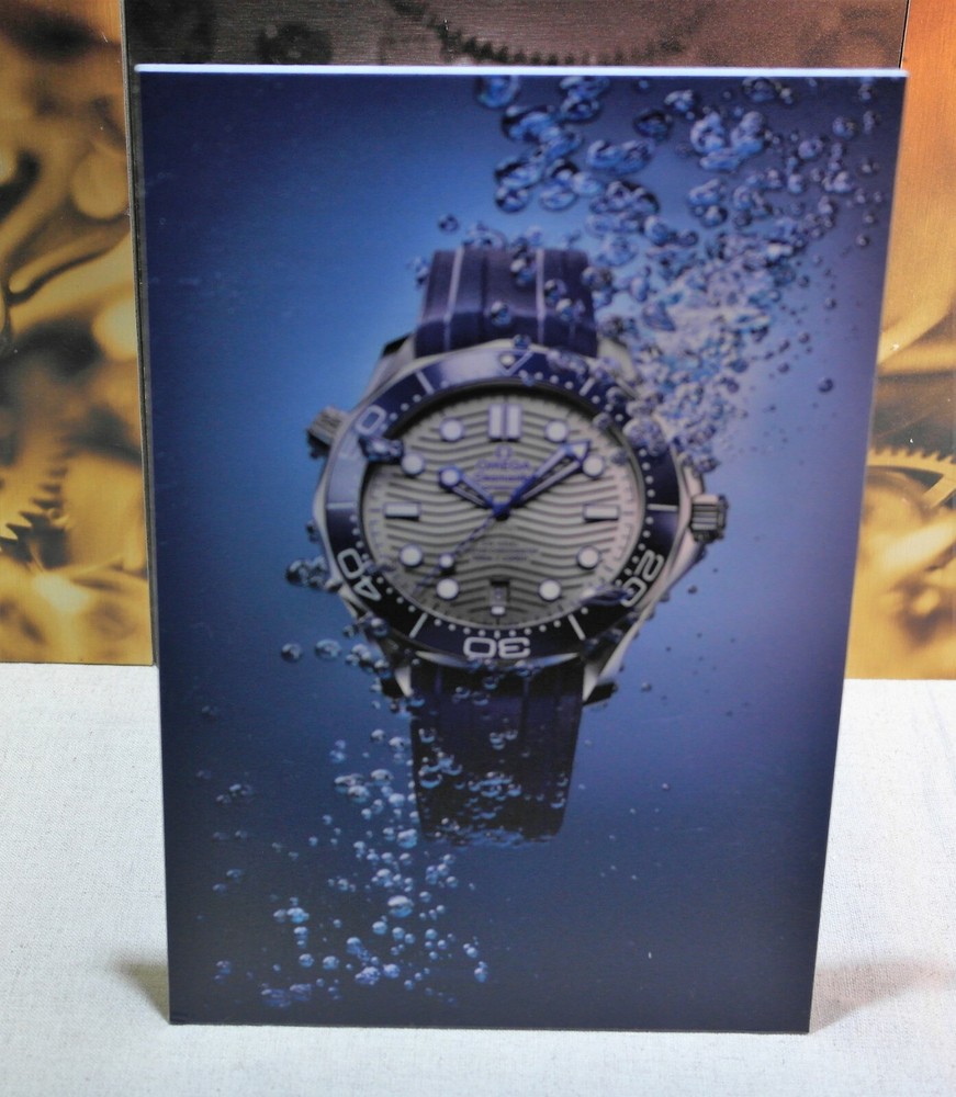 Omega Plastic Photo Display Double Sided Expositor Seamaster Models
