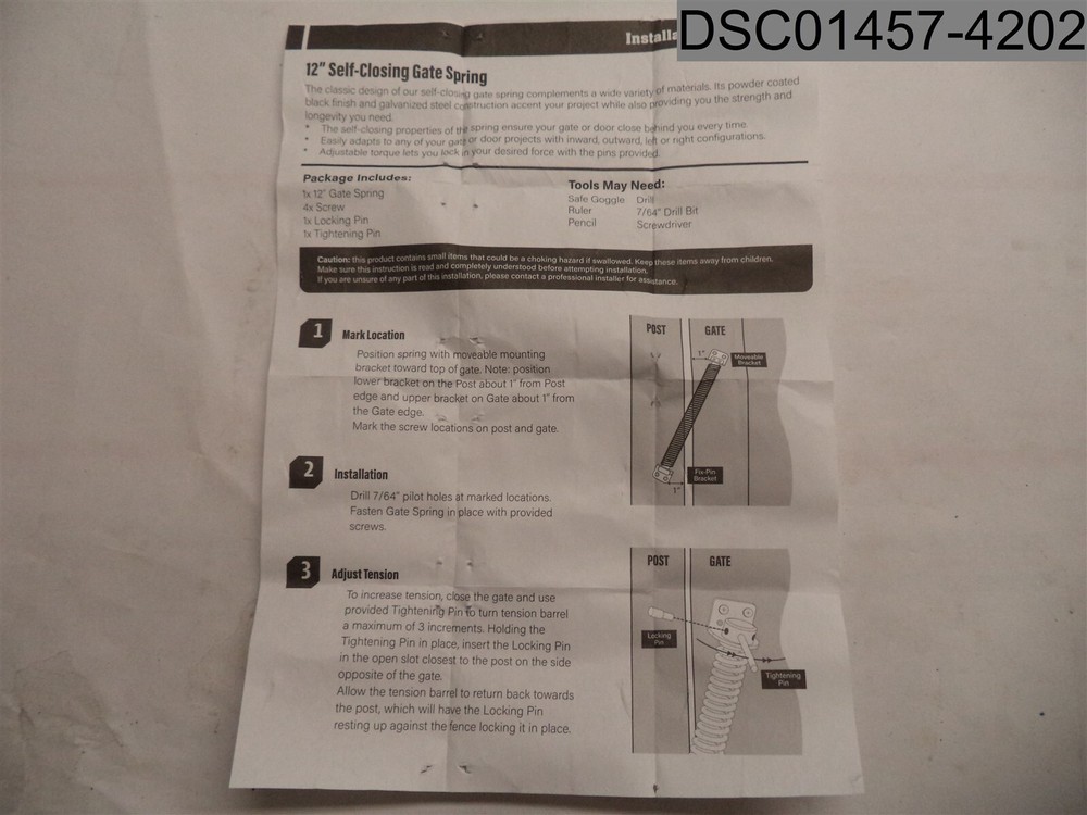 Hillmaster 12" Gate Spring, X003EU9D8J, Black