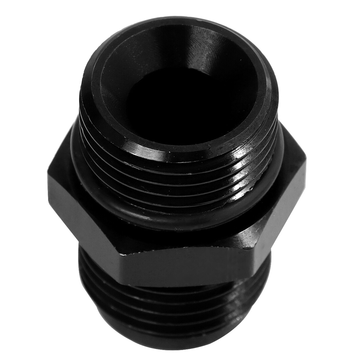 ORB O-ring AN12 12AN to AN12 12AN Male Adapter Fitting Black Pack of 2