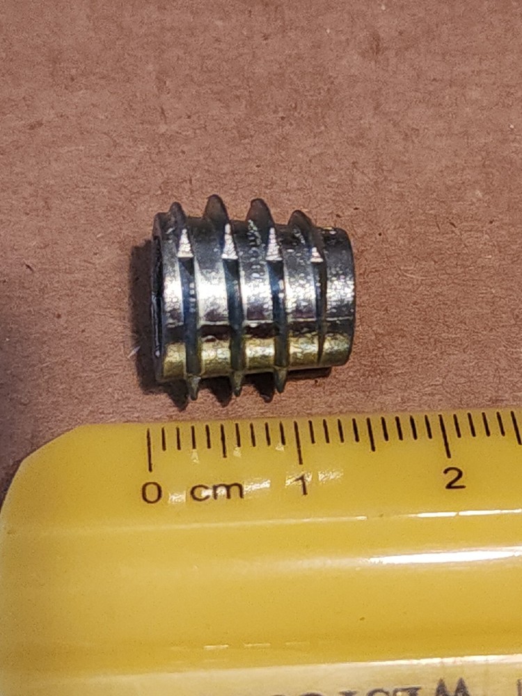 E-Z LOK Threaded Insert Zinc Hex-Flush 5/16-18 M8-1.25 Internal Threads