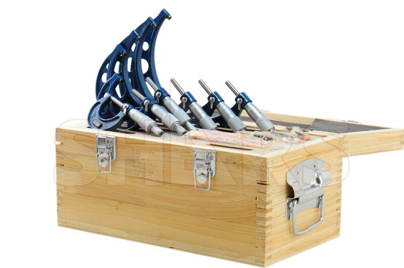 SHARS 0-6" SOLID METAL FRAME MICROMETER SET NEW R}