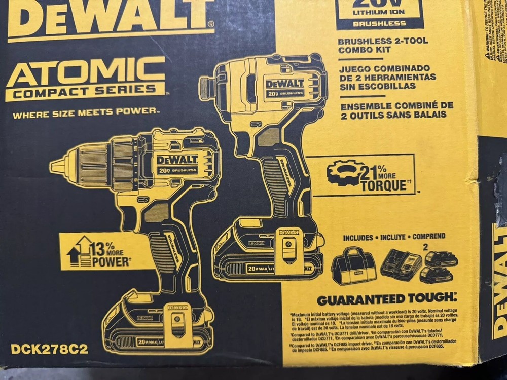 Cordless Combination Kit, 2 Tools, 20V DCK278C2