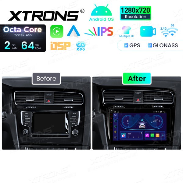 Android Car Stereo Xtrons for VW Golf 7 2/64 GB