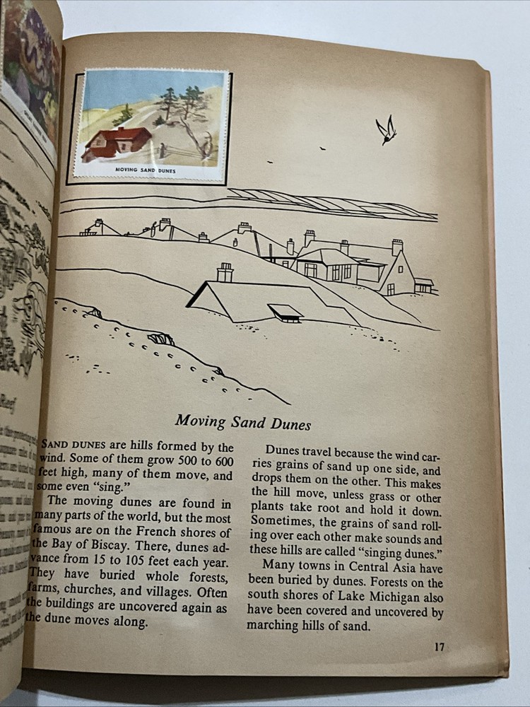 1953 The Golden Play Book of Wonders of The World Stamps Vintage With Stamps