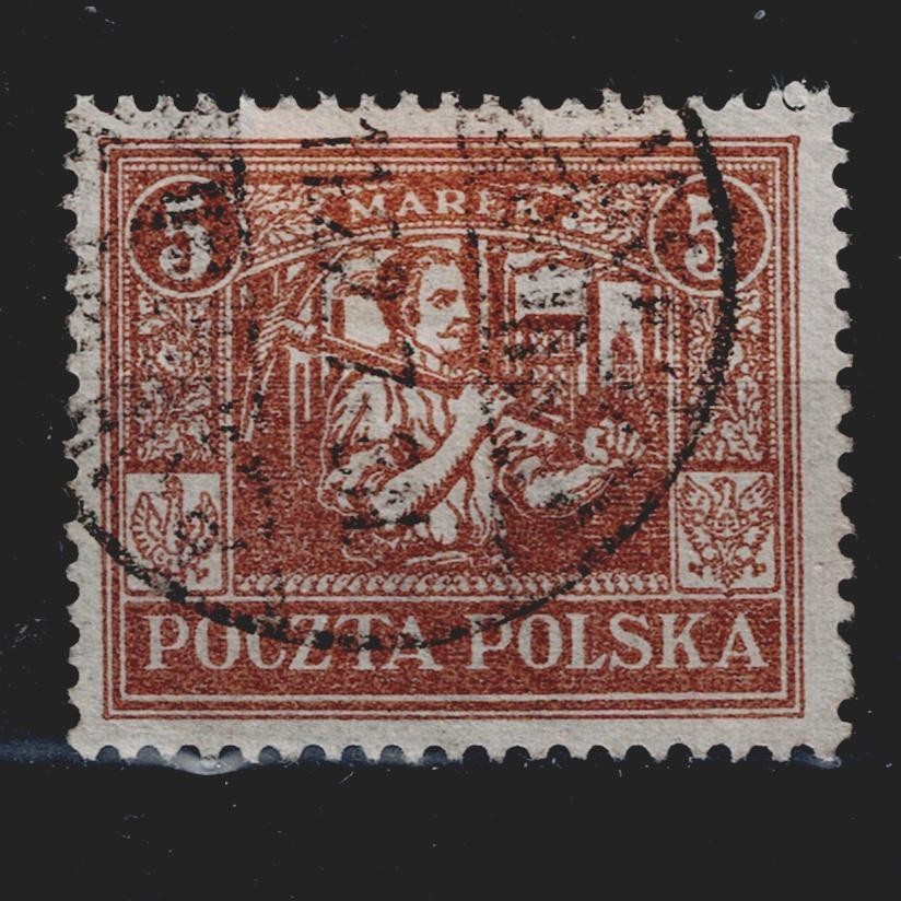 Poland Coal Miner stamp 1922 AA