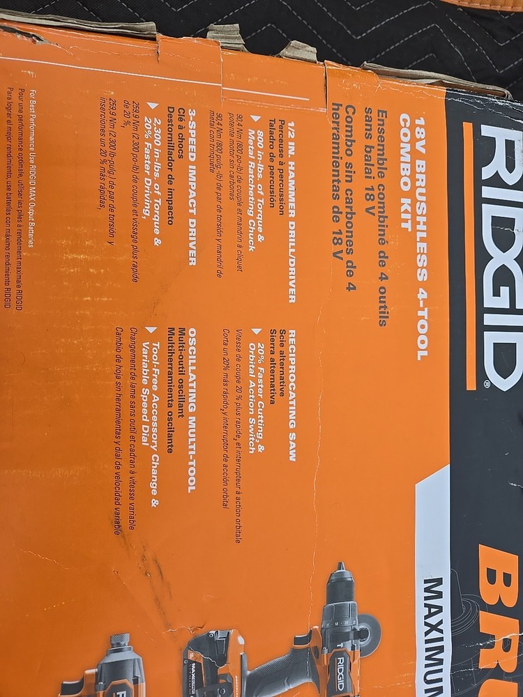 RIDGID R9225 18V Brushless Combo Kit