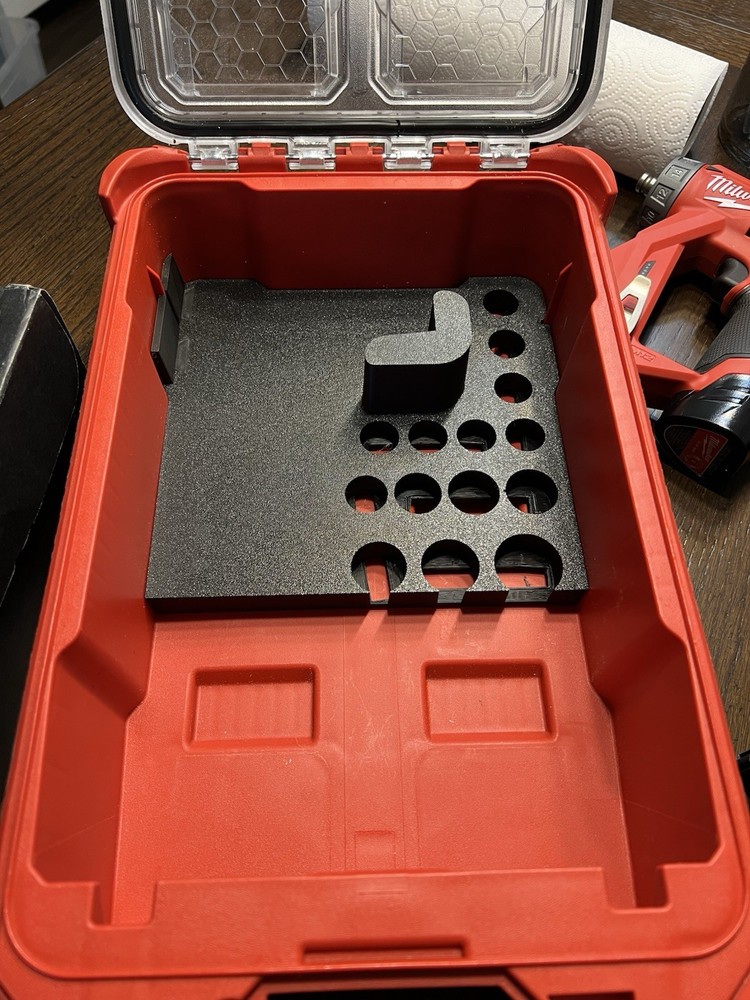 3D Printed Insert For Milwaukee Mid Torque Impact Wrench. (Insert Only)