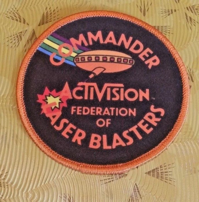 👀🕹Atari Video Game Vintage 80's Activision Award Patch - Laser Blast Commander