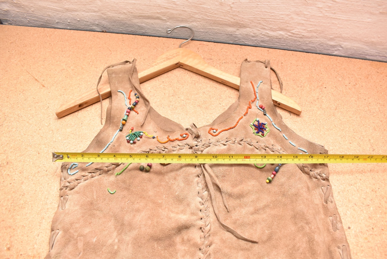 Antique Native American Santee Sioux Indian Beaded Leather Vest Shirt Women's