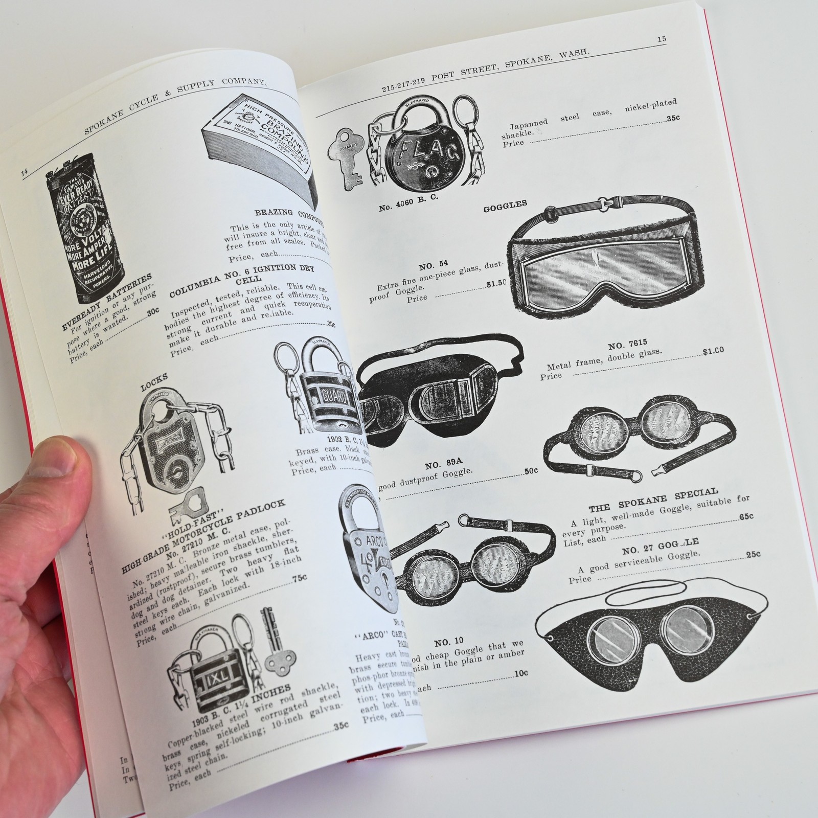 1913 Spokane Cycle Catalog Indian Excelsior Motorcycle - Antique Vintage Bicycle