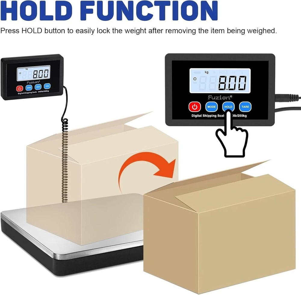 Versatile Digital Shipping Scale 440lb - Accurate, Durable, with Backlit Display
