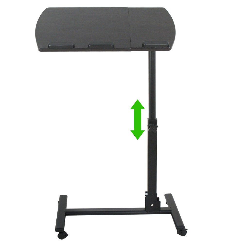 Ergonomic Laptop Notebook Rolling Table Desk Stand Over Bed Convenient Stable