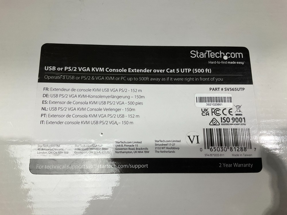 StarTech USB KVM Console Extender SV565UTP ✅❤️️✅❤️️ NEW! FACTORY SEALED! ✅❤️️✅❤️