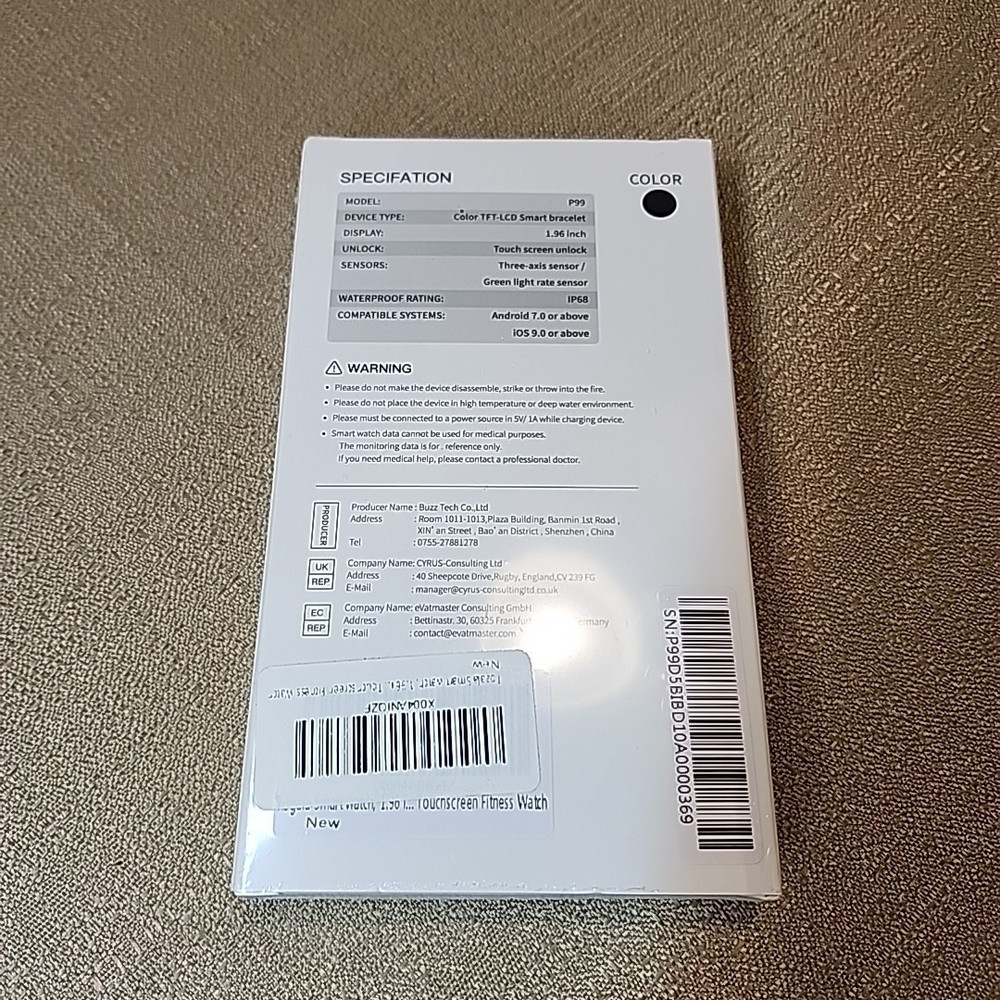 NEW Togala Smart Watch P66 Black