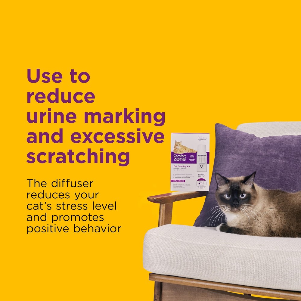 Comfort Zone Cat Pheromone Diffuser Value Pack 3 Diffusers 6 Refills