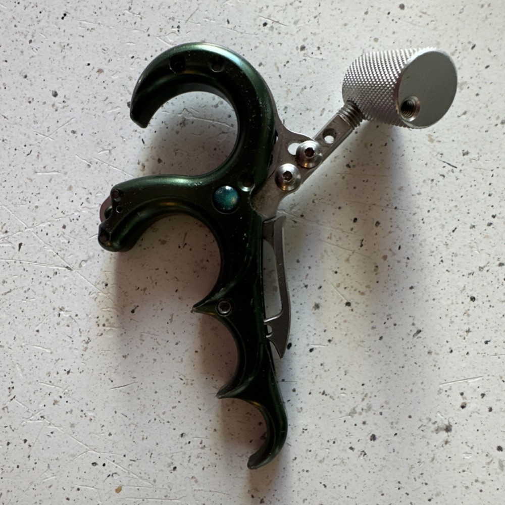 STAN Thumb Trigger Release Aid Green Silver for Compound Bow