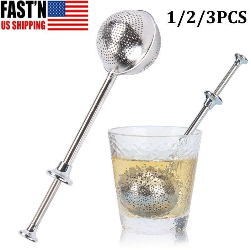 Ball Mesh Tea Infuser Loose Leaf Strainer Spice Filter Herb Steeper Diffuser LOT