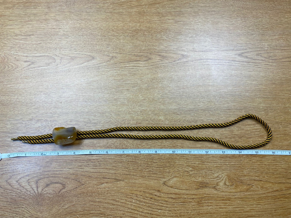 Brown and Beige Stone Bolo Tie