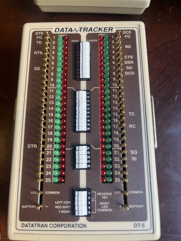DataTran EIA-232-D/CCITT V.24 Signal Tester Unit w/ Case & Extras