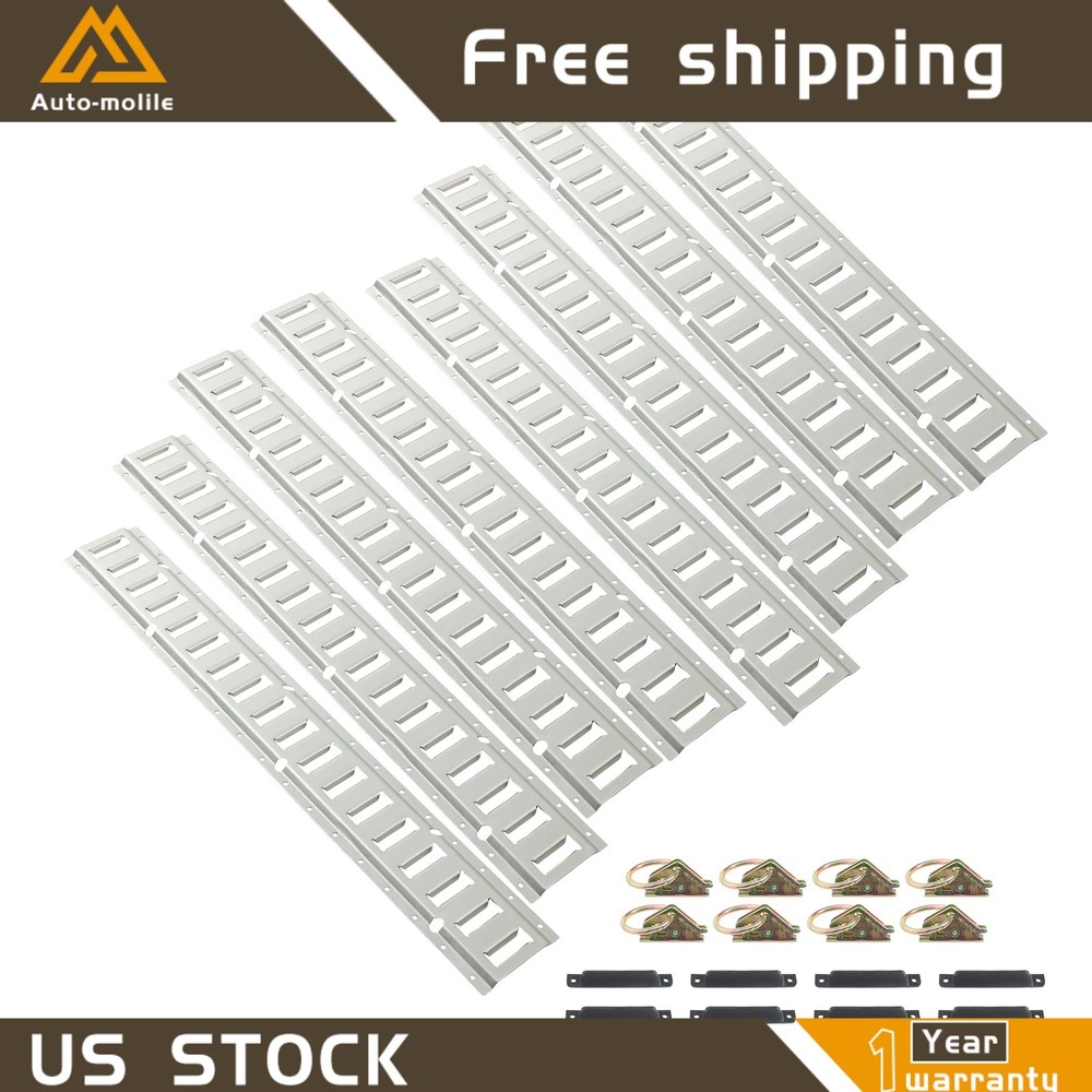 Galvanized Steel E Track Tie Down Rails Kit 3' (24Pack) For Enclosed Trailer