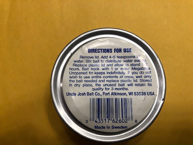 100 Maggots Freeze Dried Uncle Josh Ice Fishing Bait Reptile Spikes Add Water