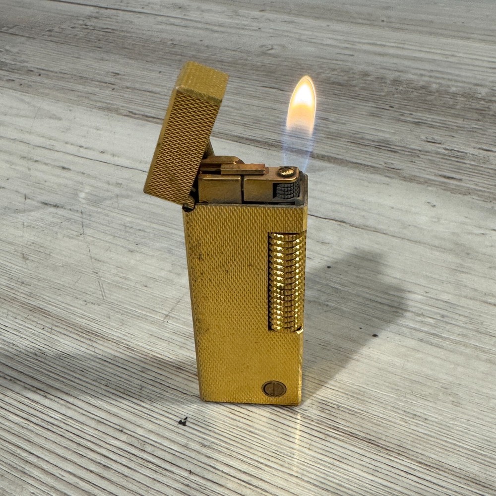 Dunhill Gold Plated Lighter W/ Case