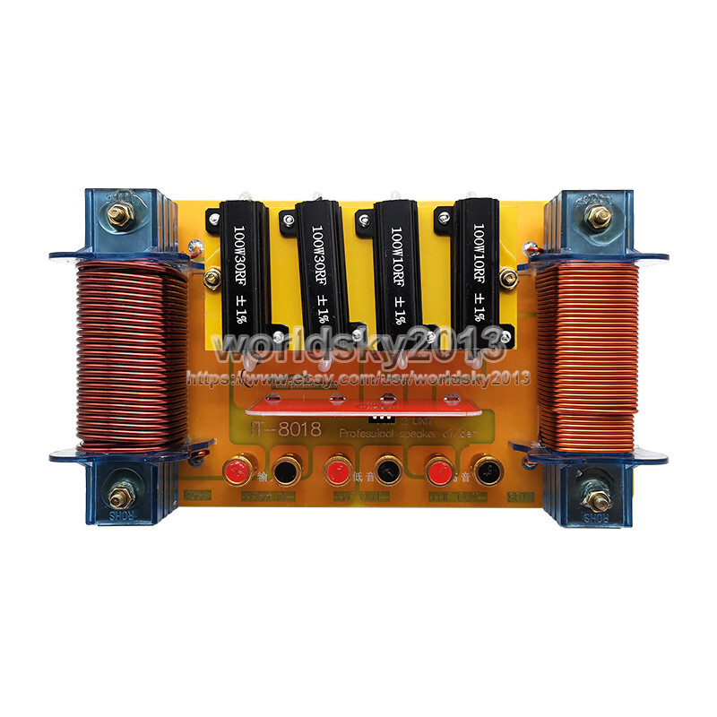 1x 2000W 2 Way 2 Unit High-Low Speaker Frequency Divider Filter Crossover Board