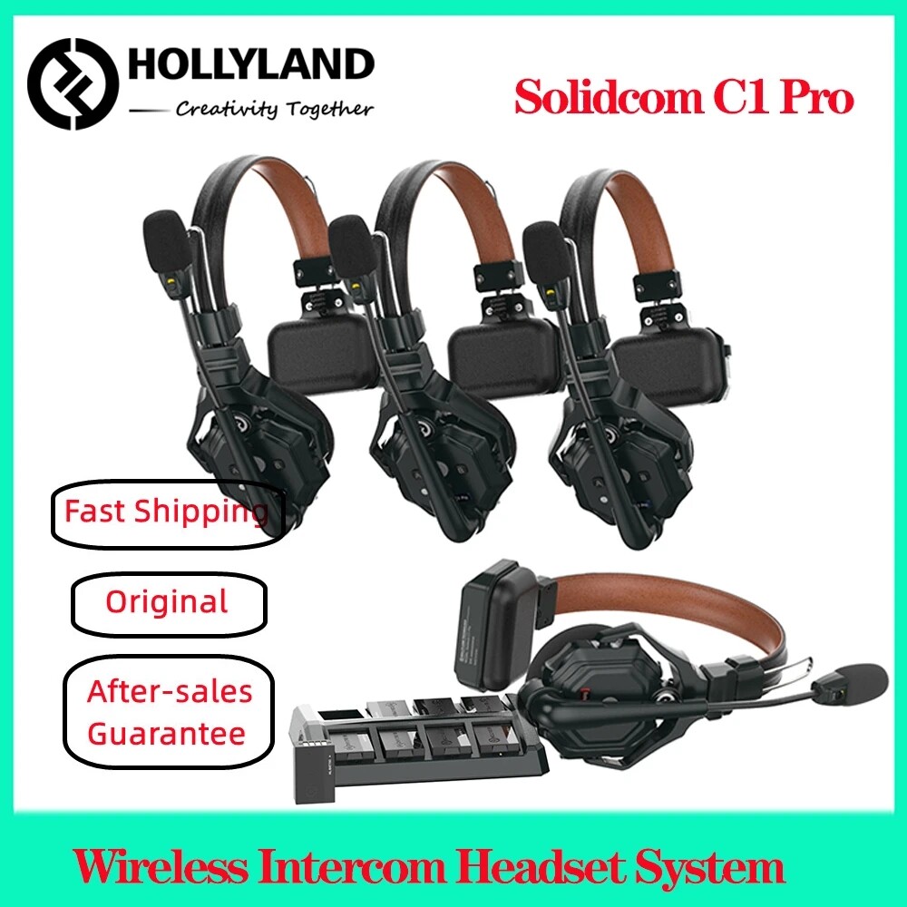 Hollyland Solidcom C1 Pro 4S 4-Person 1100ft Wireless Intercom Headset System