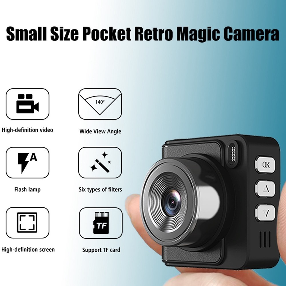 Retro Keychain Camera with Flash Lamp Small Digital Camera for Kids6952