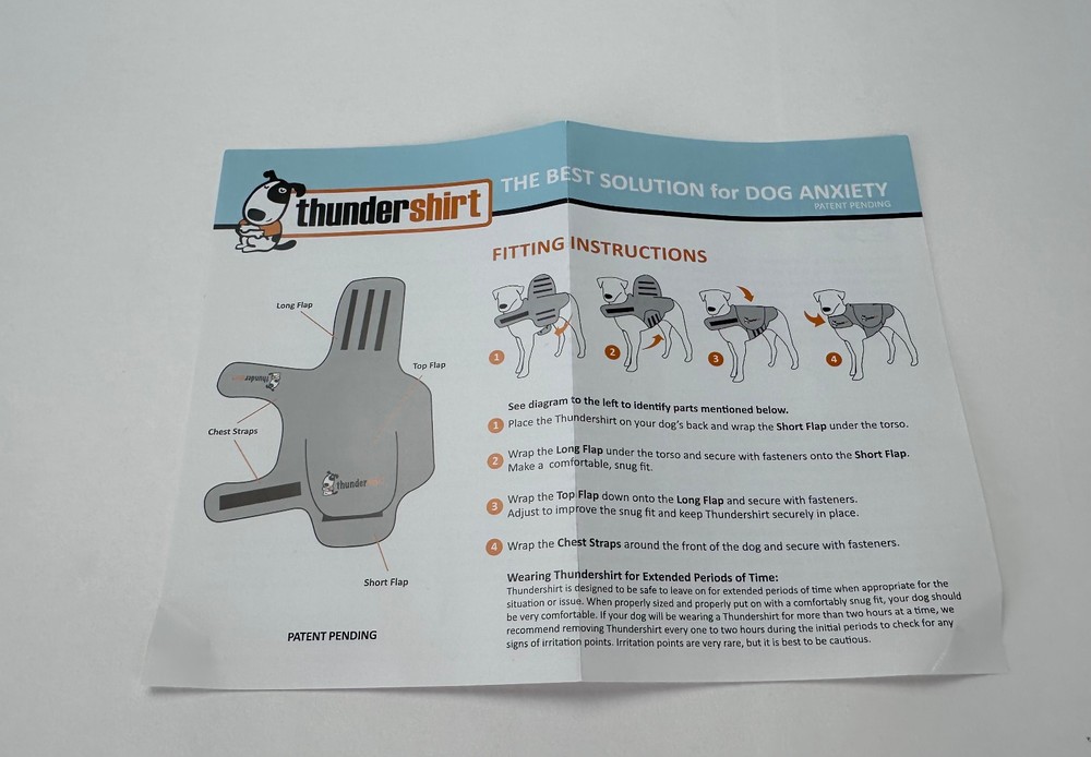 Thundershirt Solution for Dog Anxiety Small with Original Box and Instructions