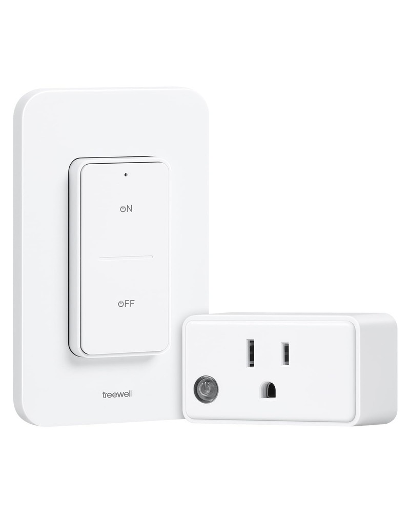 TREEWELL Remote Control Outlet Wireless Wall Switch, 200FT Long Range RF Remo...