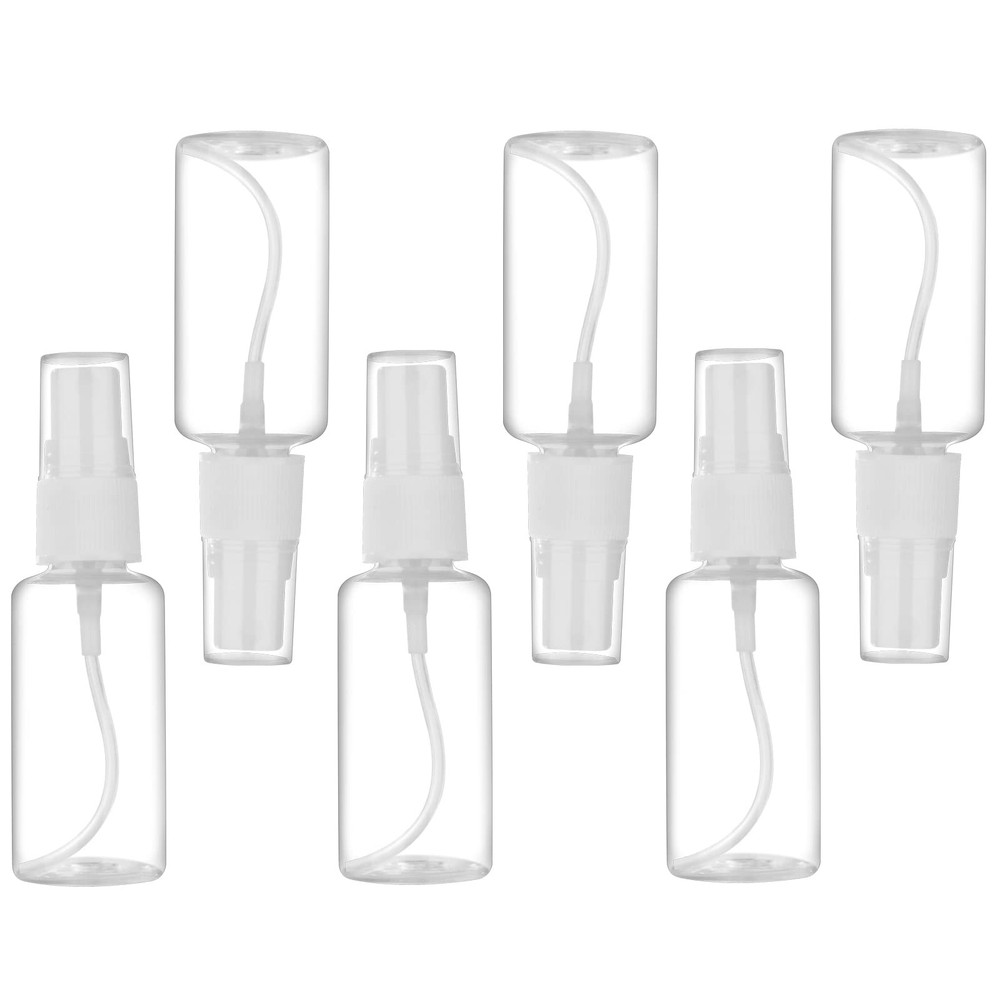 Spray Bottle, 1oz/30ml Small Plastic Fine Mist 6pack-30ml-plastic, clear