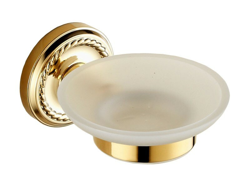 Gold Color Brass Bathroom Accessory Wall Mounted Soap Dish Holder Rack wba612
