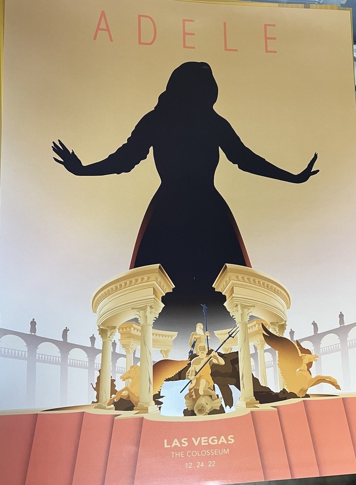 Adele Weekends With Adele Tour Poster 11/ 24/2022 LV SOLD OUT Oping Night