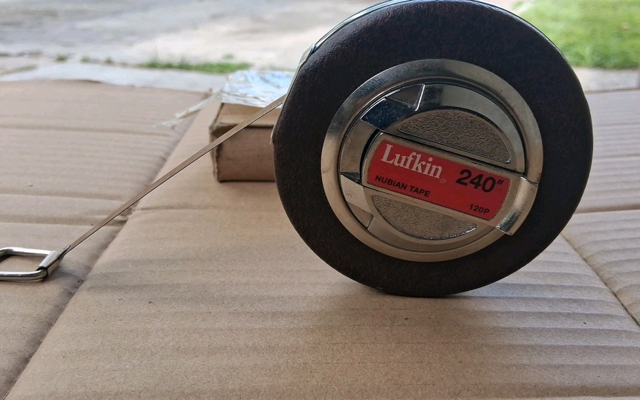 Lufkin 120PN Steel Diameter Tape Measure: 1/64" Grad, 3/8" Wide, 240" Measure