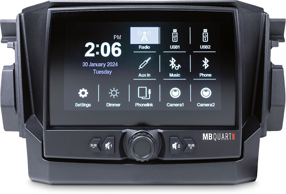 MB Quart GMR7V1.2, 7" Powersport Source Unit Wireless Carplay/ Android Auto