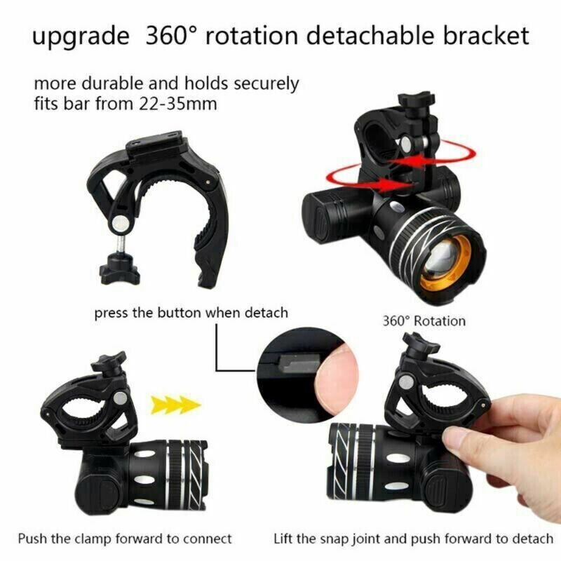 2 Sets USB Rechargeable LED Bicycle Headlight Bike Front Rear Lamp Cycling Light