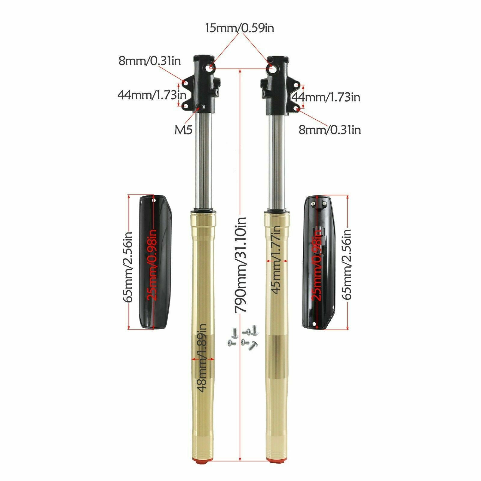 790mm Front Forks Shock+Triple Tree Assembly for PIT DIRT BIKE 125cc 200cc 250cc