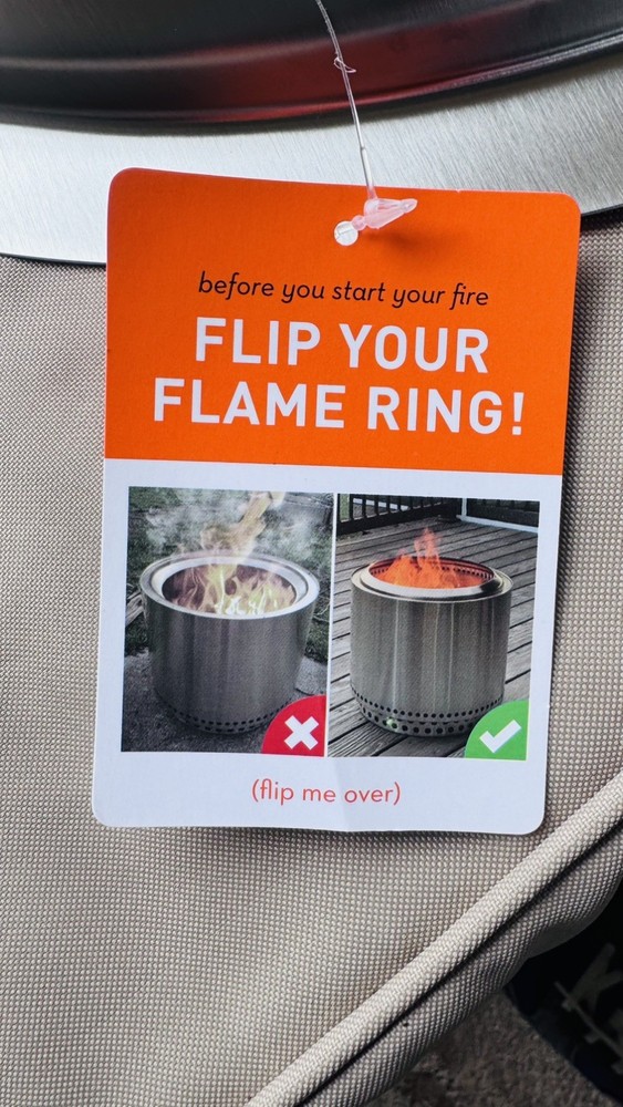 READ New Open Solo Stove Removable Flame Ring Replacement Part Silver