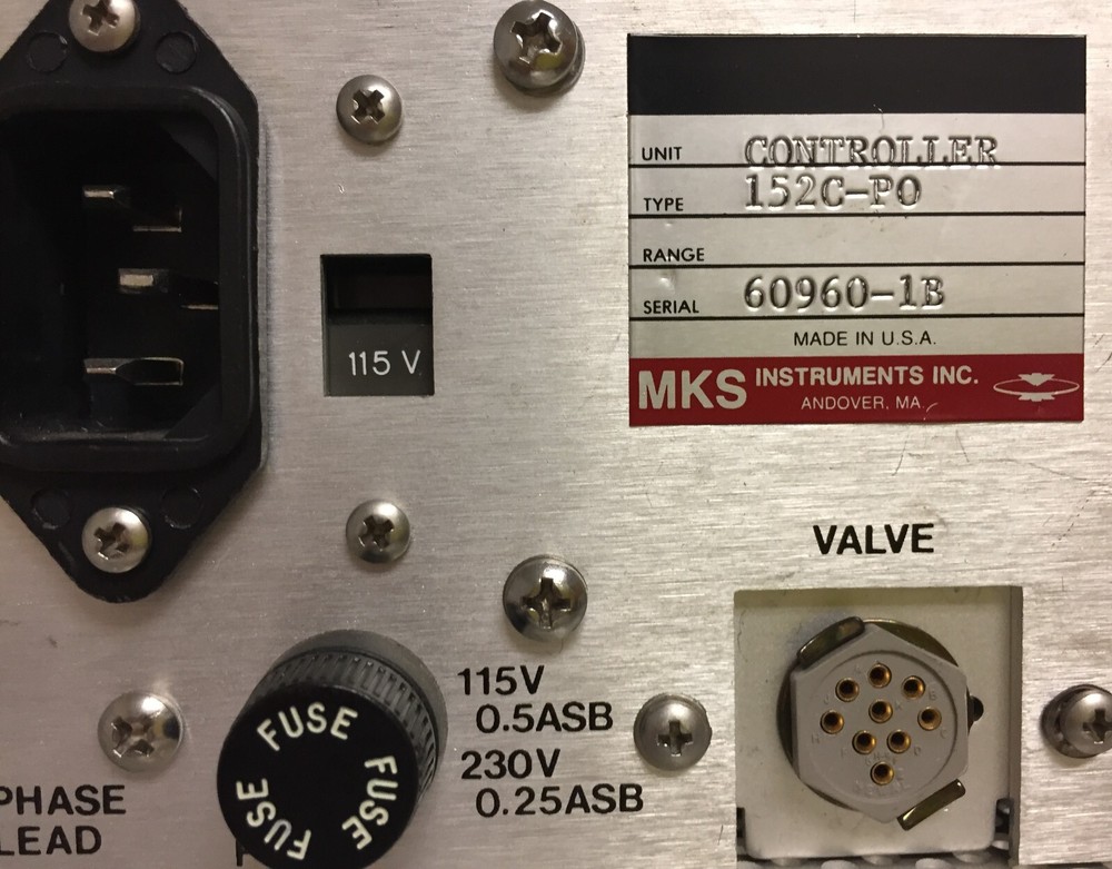 MKS Instruments 152C-PO Automatic Pressure Controller with Key