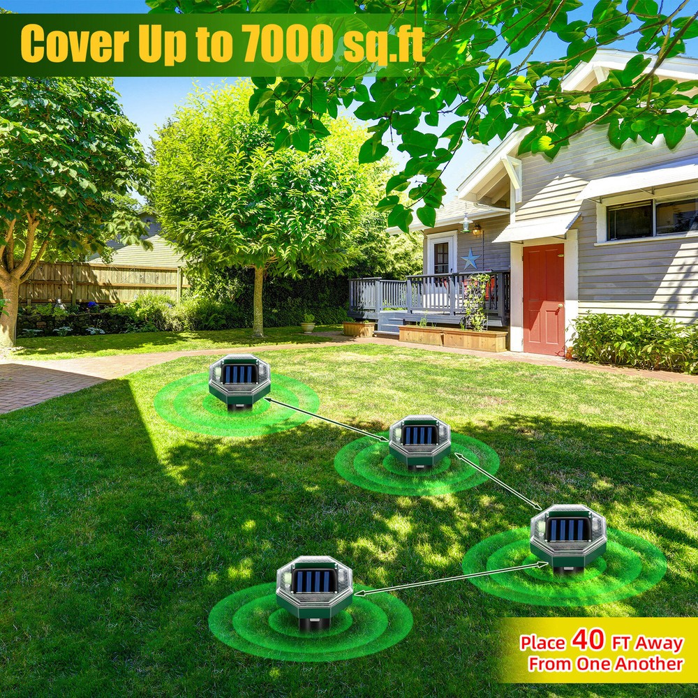 4 Pack Solar energy mousetrap octagonal model New