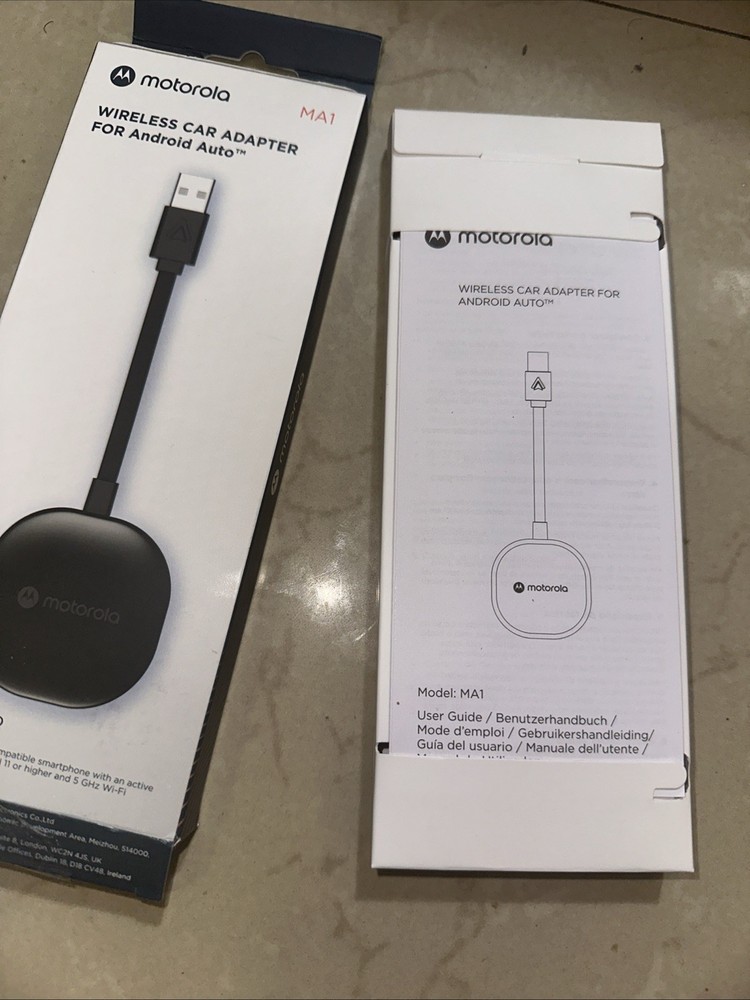 Motorola MA1 Wireless Android Auto Car Direct Plug-in USB Adapter