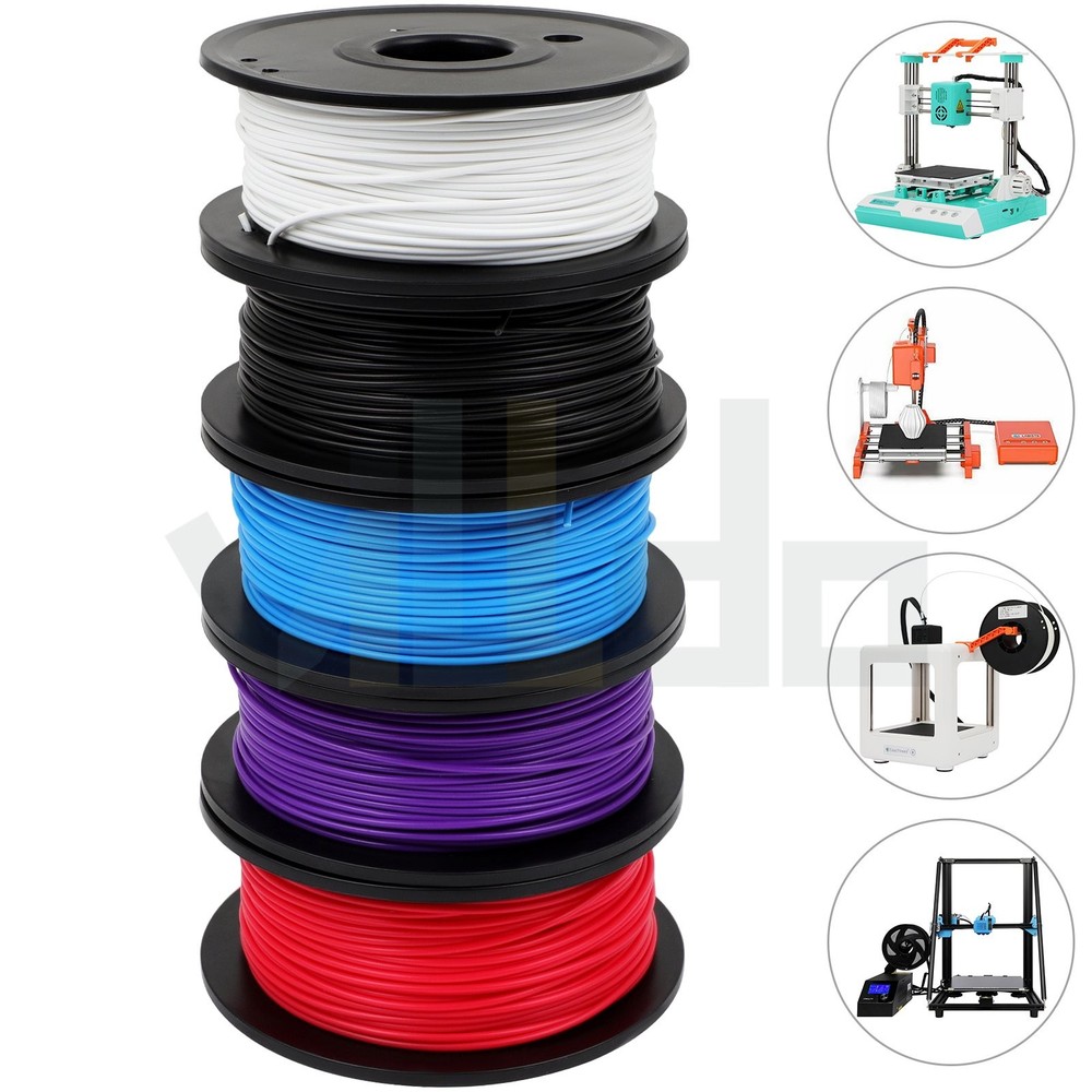 3D Printer PLA Filament Bundle 5 colors In One 250g Each 1.75MM No Bubbles