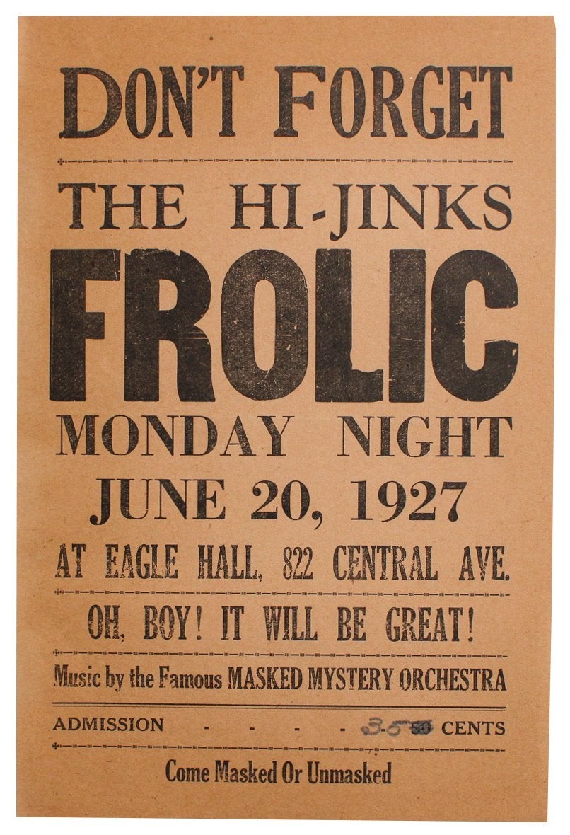 Handbill Los Angeles Central Avenue African American